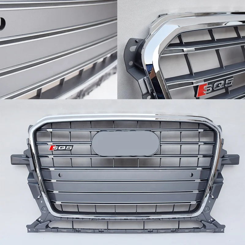2013+ SQ5  Front Grill For sq5 q5 Audi 8r Upgrade SQ5 2013-2017 Chrome And Gloss Black