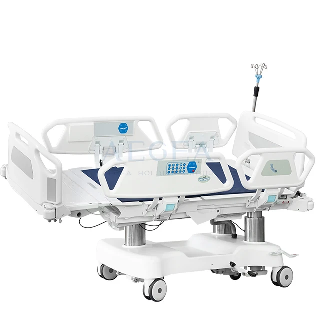 AG-BR006 Luxurious medical bed 9 function furniture icu electric hospital bed price with cpr function