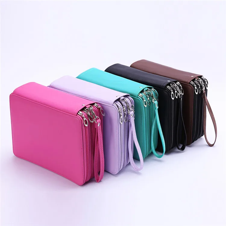 
Deluxe PU Leather Pencil Holder Organizer 184 Slot Colored Pencil Case 