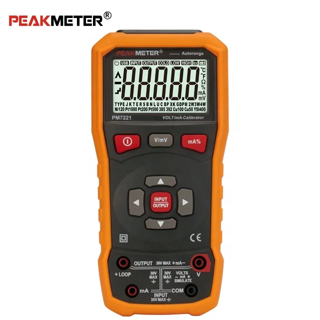 PM7221 Handheld Voltage Multifunction Process mA calibrator digital With Loop Power INPIT V Measurement