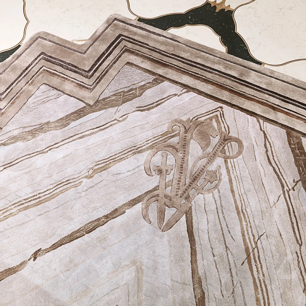 hand made fancy thick big size custom carpet competitive price living room luxury modern carpet with logo