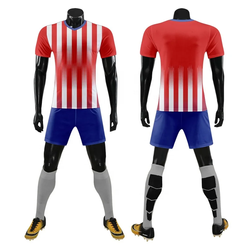 Custom Cheap Sublimation Soccer Shirts Green Black Stripes Adults Football Uniforms Casual Soccer Jersey Set For Young WO-X995