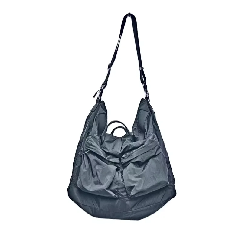 Black  Color PVC Shoulder Bag  Man   Outdoor  Activity Shoulder Bag Waterproof   Large Capacity Travel Shoulder Bag