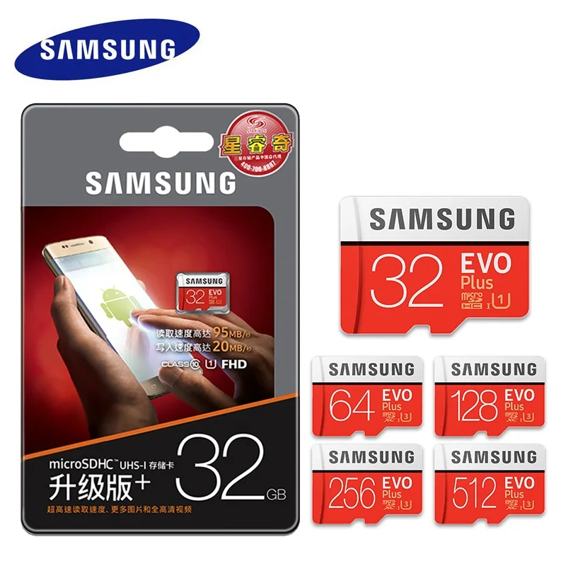  Оригинальный SAMSUNG micro EVO Plus SD карта 32 гб 64 128 256 512