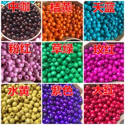 WHOLESALE Round Colorful  Wooden Beads for DIY