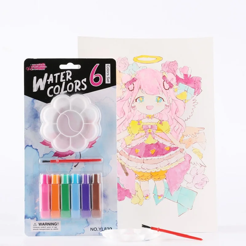 Заводская поставка набор акварельных красок 6 цветов мл для акварели