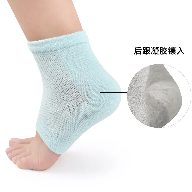 Moisturizing Silicone Gel Heel Socks for Dry Hard Cracked Skin Open Toe Recovery Socks Day Night Care