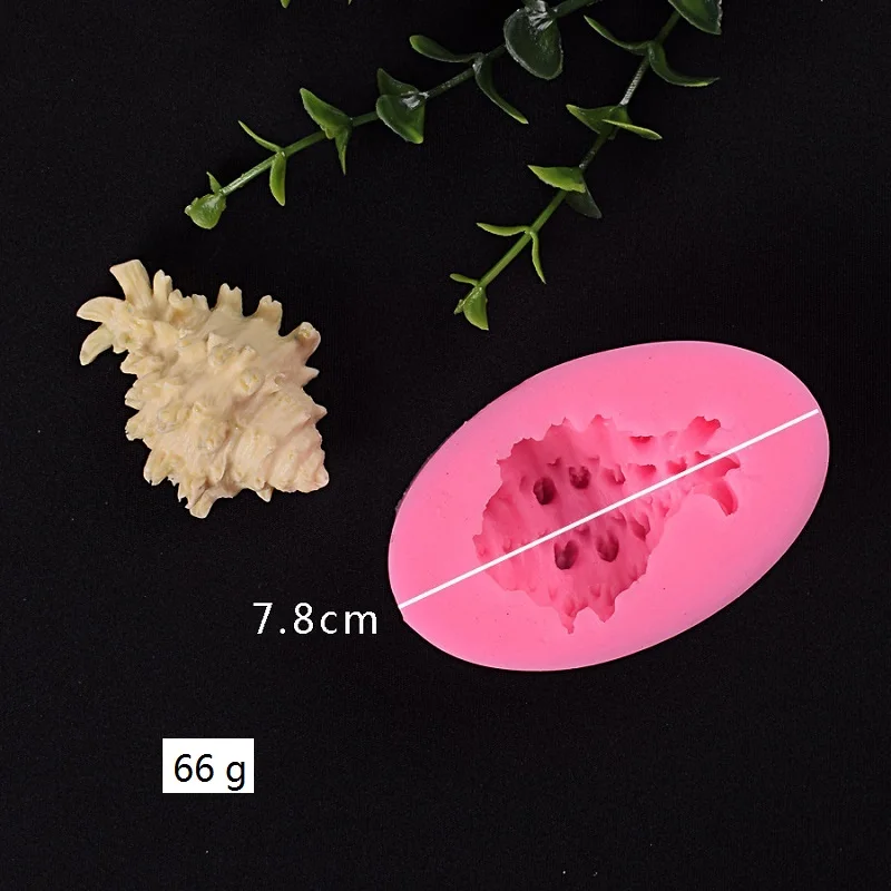Ocean series pearl conch starfish shell sea urchin fondant molds seashell cake decoration silicone mold