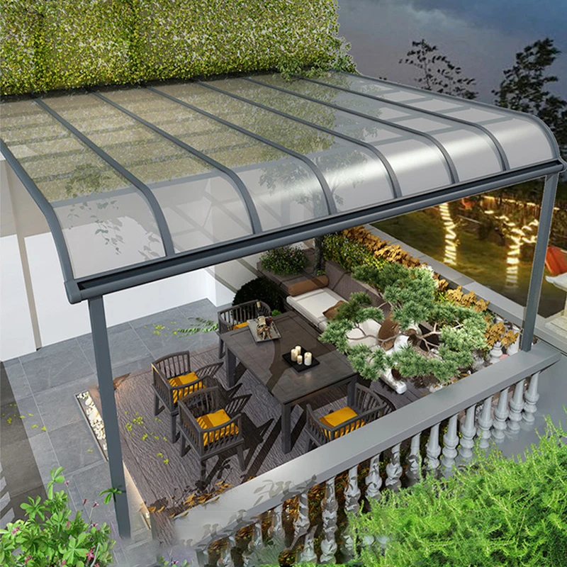 Modern Outdoor PC Coated Patio Carport Shade Cover Aluminium Polycarbonate Roofing