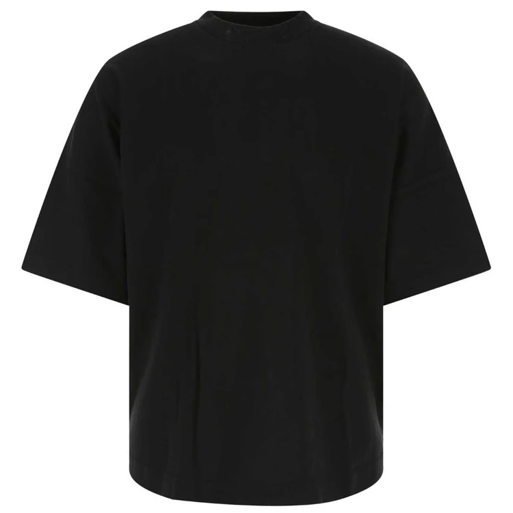 240gsm 100% Cotton Single Jersey Fabric Black T shirt Custom Logo Oversized Big And Tall T shirt For Men