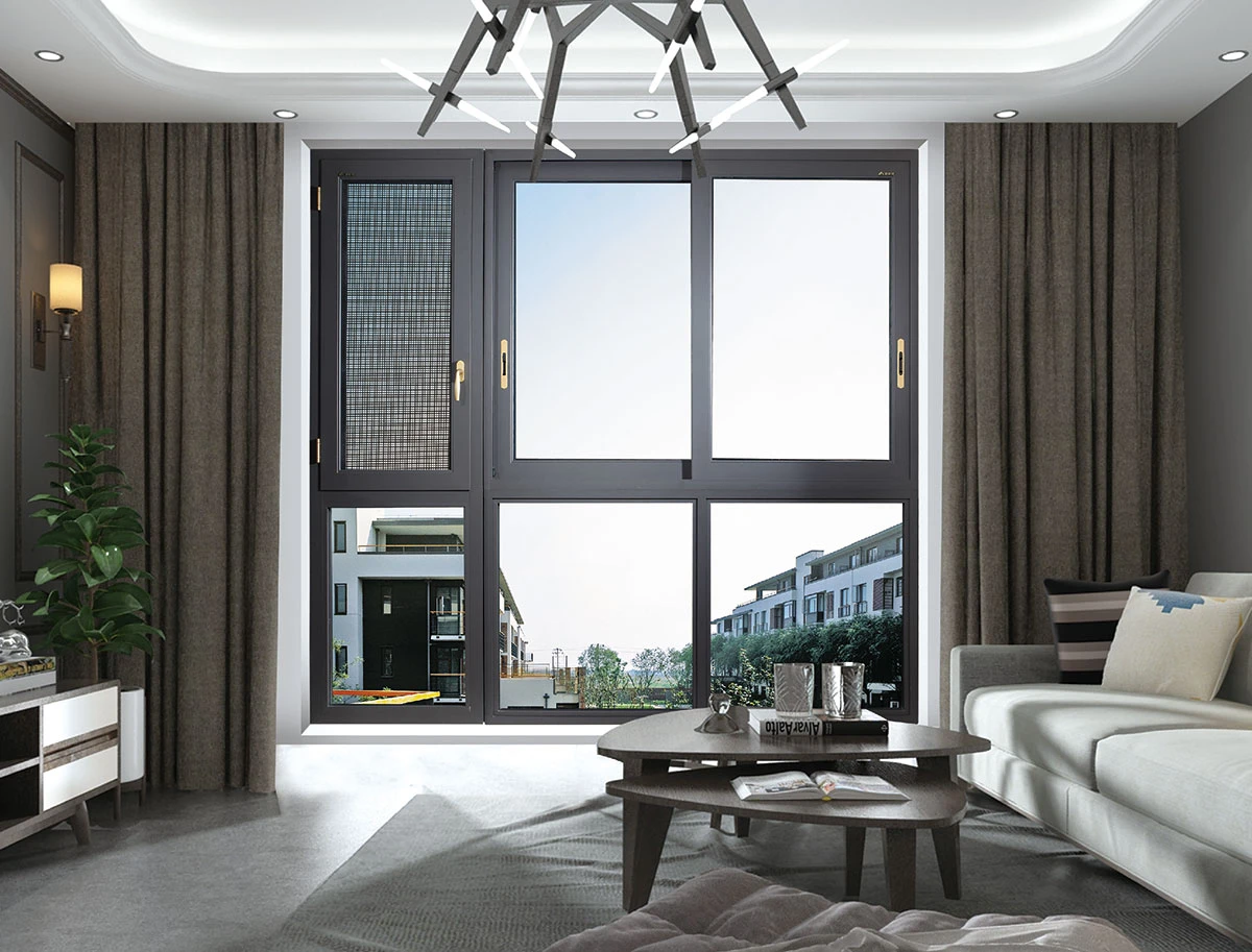 modern style aluminum garden window with casement windows system for house in the uk
