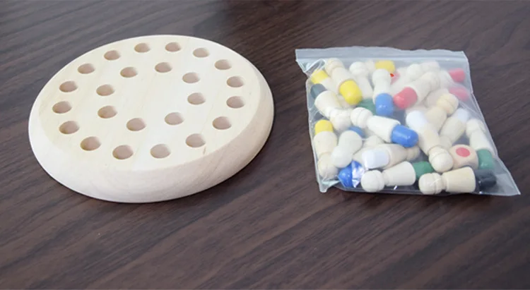 Top sale Small Size Chess Game Brain Enlightenment Wooden Memory Chess Toy Wooden Chess Toy for kids early educational