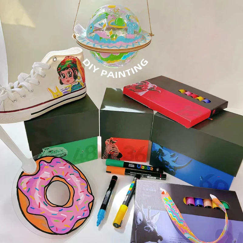 Non toxic color ink acrylic color marker colorful art marker pen set for school children