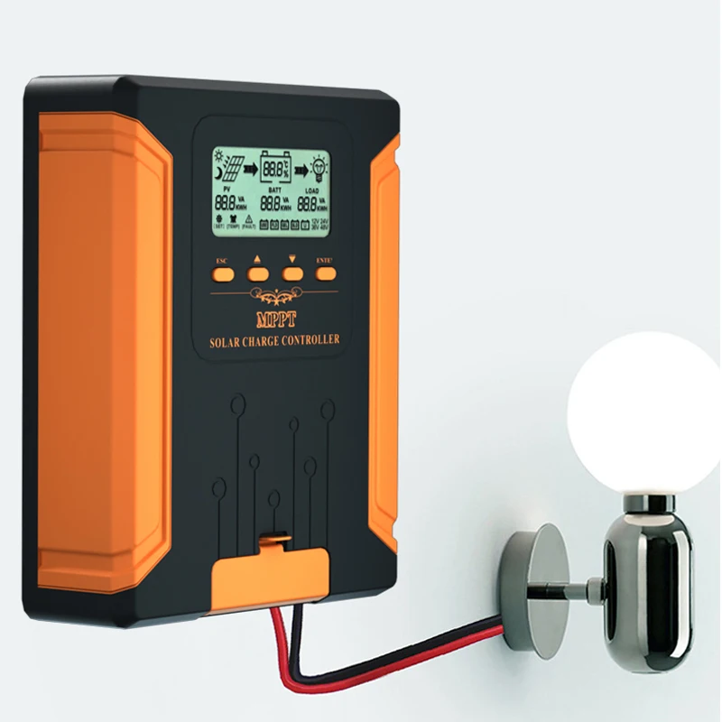 MPPT 60A 80A 100A Solar PV Regulators 12V 24V 36V 48V AUTO solar charge controller Solar PV Battery Charger with LCD & Dual USB