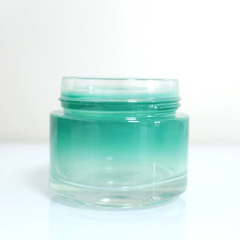 Hot sale Customization Cosmetic Glass Jar Frosted Clear 30g 50g 100g Glass Cream Jar with Bamboo Lids