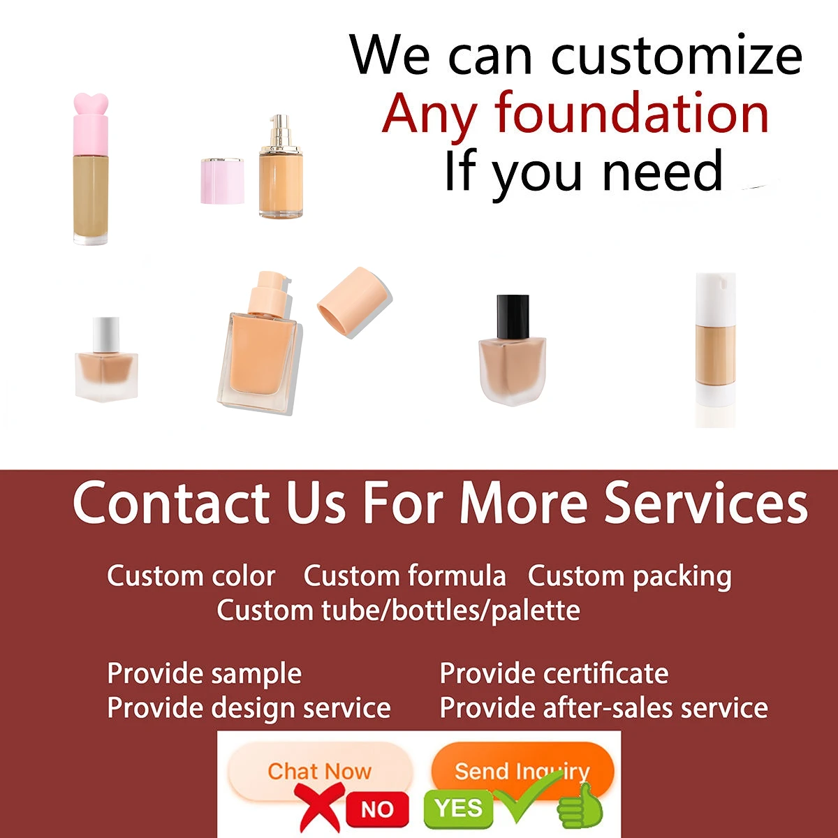 Private Label Makeup Brands Liquid Foundation for Dark Skin with Luxury and Safe Formula