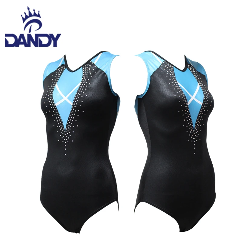 Wholesale New arrival Rhinestones Kids Girls Sleeveless Spandex Gymnastics Leotards For Sales