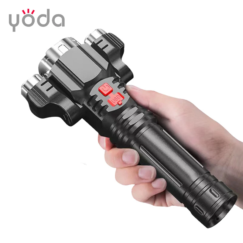 ABS plastic usb rechargeable triple led low price led flashlight for emergency use