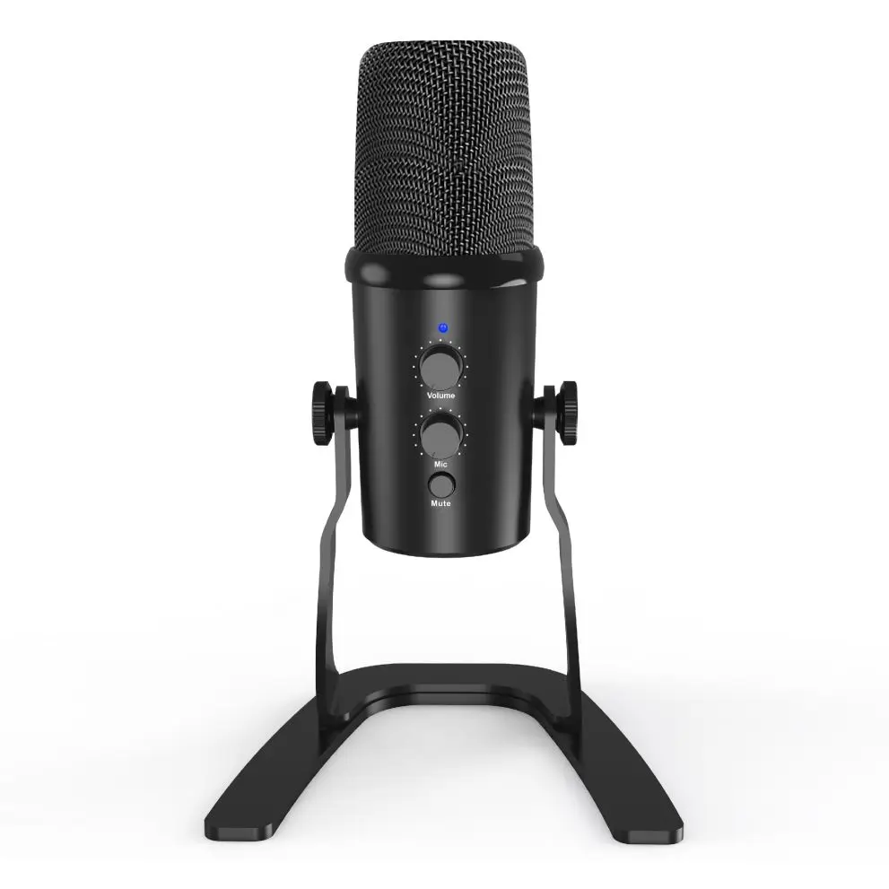 Wired Condenser Microphone Live Streaming Studio Clip Microphone holder