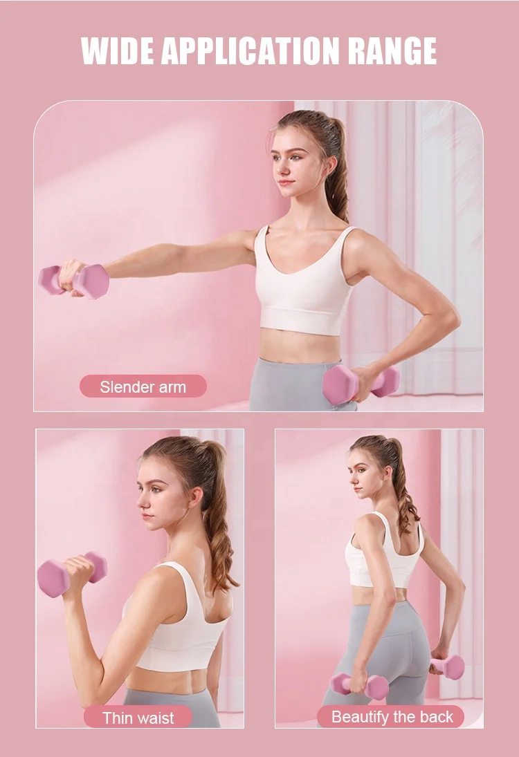 Wholesale gym dumbbell set Rubber hex dumbbells  barbell plates high quality dumbles weight lifting dumbbells