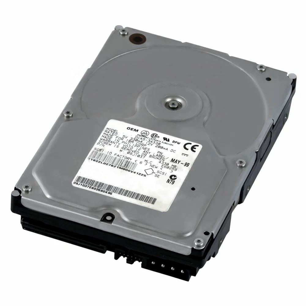 DCAS-34330 For IBM 09J1037 4.3GB 5.4K 68PIN 3.5' SCSI Server Hard Disk Works Perfectly Fast Ship High Quality