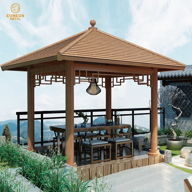 The factory produces outdoor waterproof aluminum gazebo with wedding garden gazebo