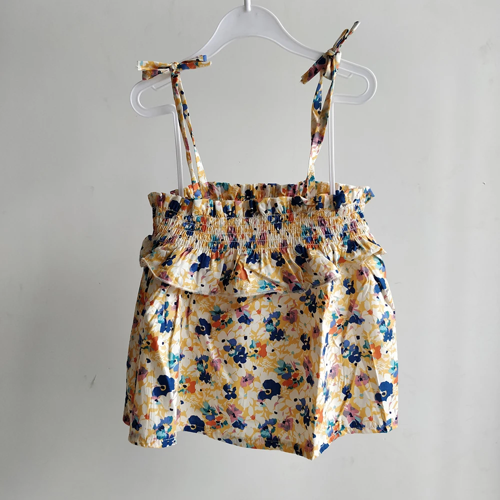 Высококачественное детское платье с цветочным дизайном милые летние платья для маленьких девочек Новое Стильное