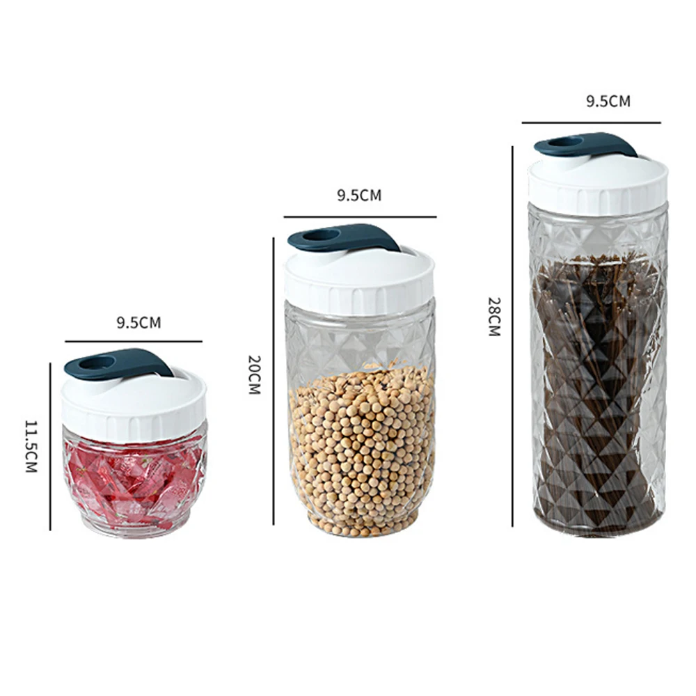 Wholesale Cheap 5 Pieces BPA free plastic spaghetti cereal food storage hermetic container with Easy use lids