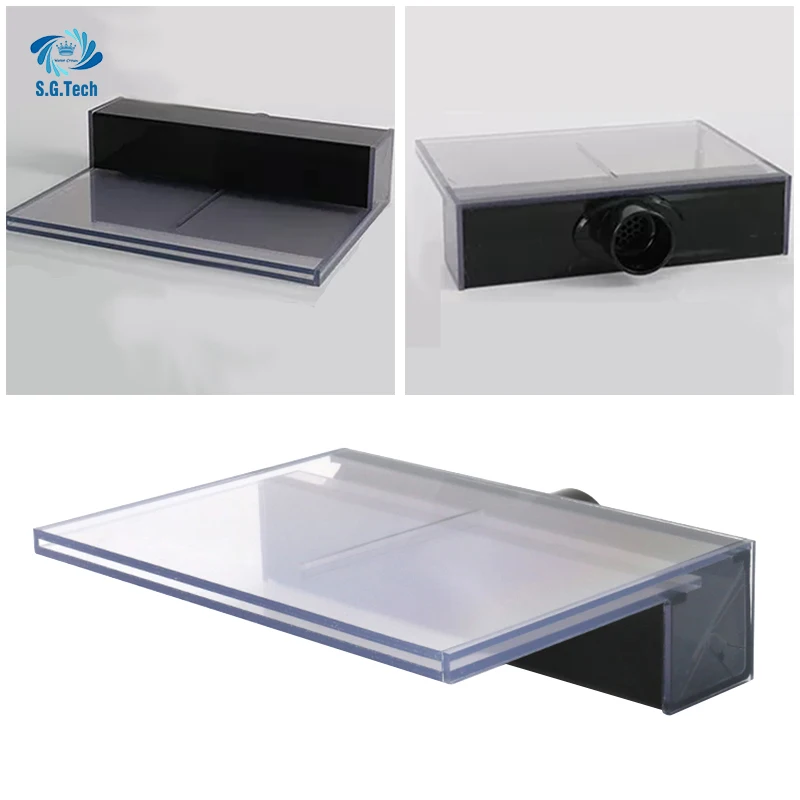 High Quality ABS Water Cascade Waterfall Curtain Customized With LED Light Acrylic Pool Waterfall