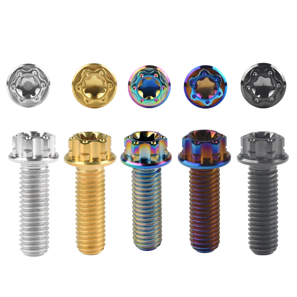 Colored Titanium Screws Bolts For Bike Racing Aircraft Baoji M15 Baituite MTB Mirror Red Din912 Ferrari Titanium Bolt