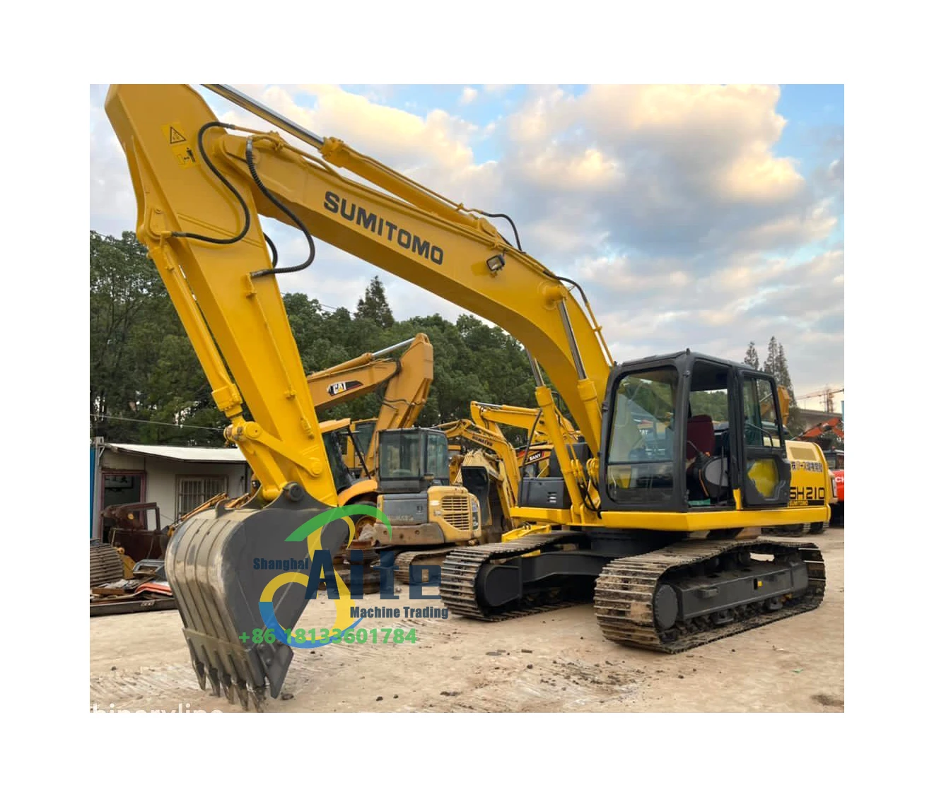 Used SUMITOM O SH210 excavator japan original hydraulic 20 ton excavator on sell