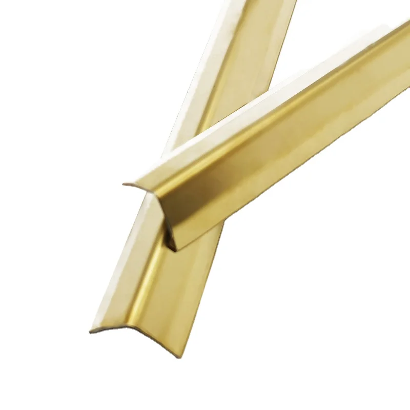 Factory Price Mirror Finish Inside Corner Flooring Accessories Floor Transition Ceramic Inside L Stainless Steel Tile Trim