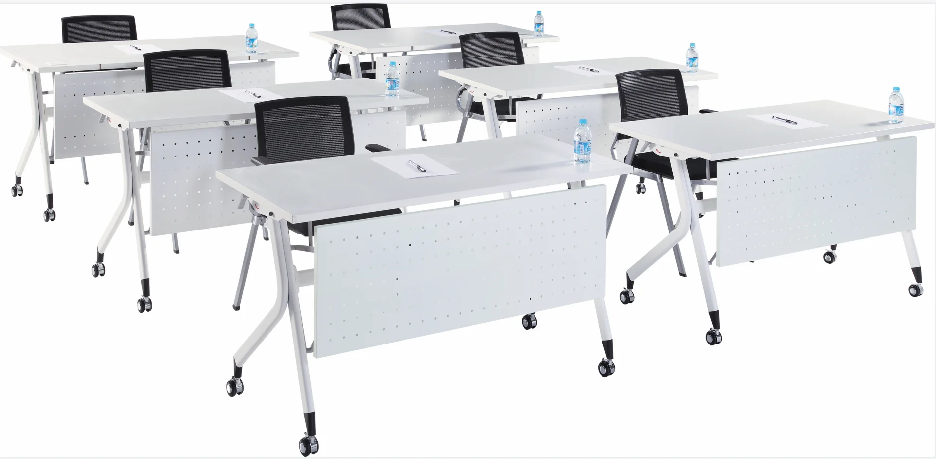 Hot Selling Training Center Flip Top Folding Table Training Table Desk