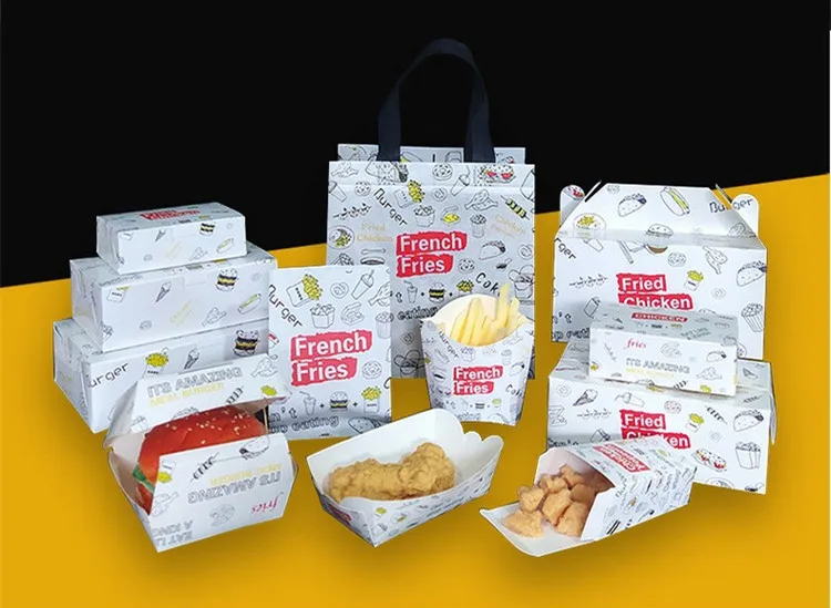 disposable pulp happy meal toys insulated large burger and fries box