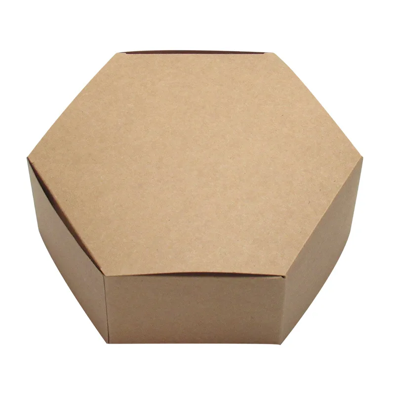 Wholesale logo printed paper food to go takeout container customized hexagonal octagonal packaging boxes with logo