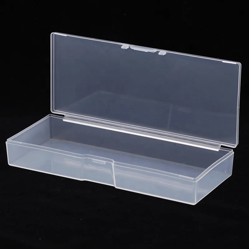 Factory Empty Rectangle Art Nail File Manicure Tool  Plastic Box