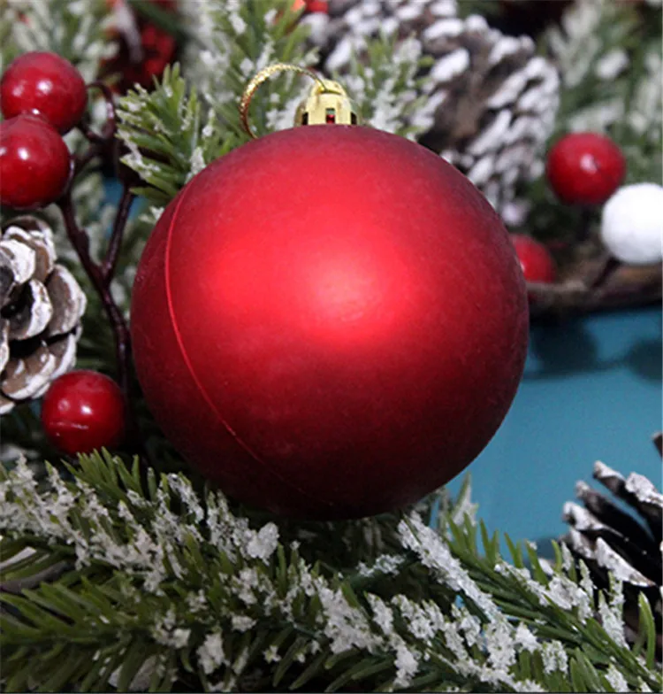 Luxury Round Hanging Christmas Tree Balls Decoration White Plastic Christmas Ball And Tree Ornaments Home Decor 2024