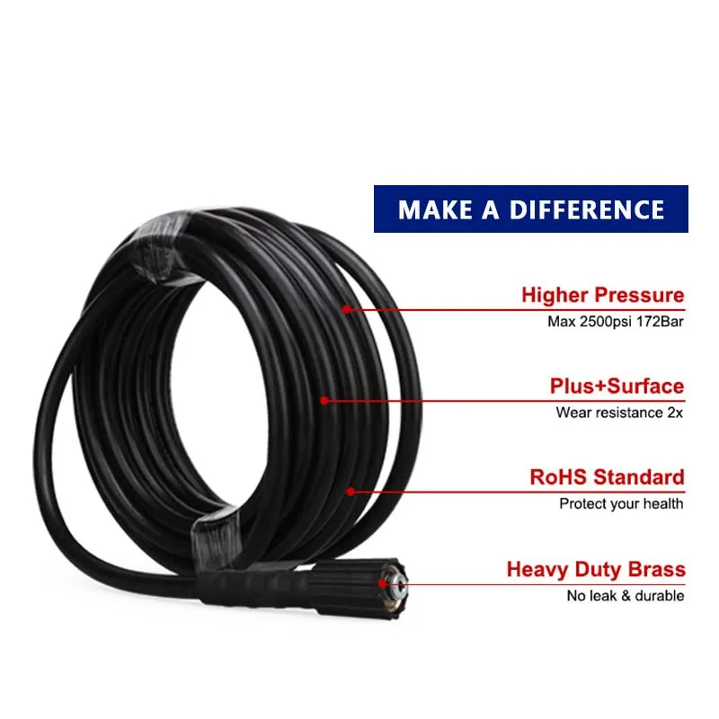 Amsturdy 10mm High Pressure Washer Hose Pipe Water Hose 3/8 QD 4000psi