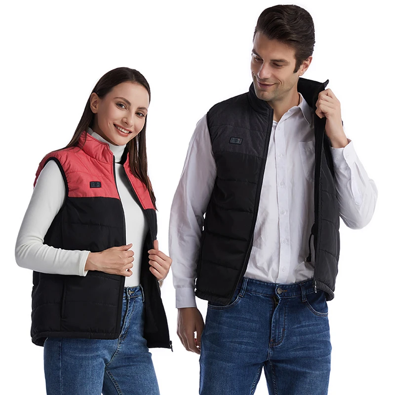 2021 Winter Unisex Carbon Fiber Control Outdoor Waistcoat Washable Usb Charging Heated