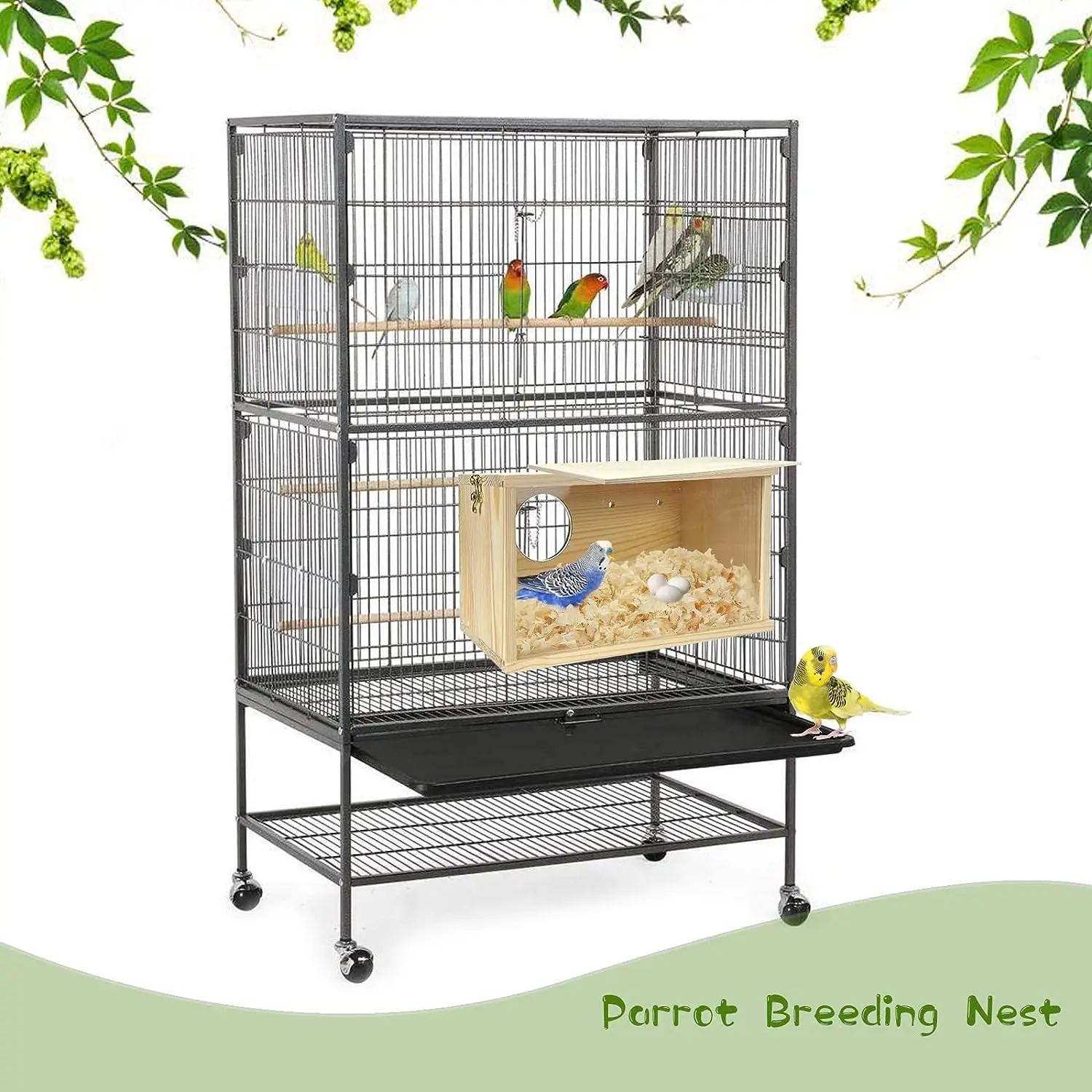 Parakeet Nesting Box Cockatiel Nesting Box Bird Nest Bird Breeding Box House Wooden