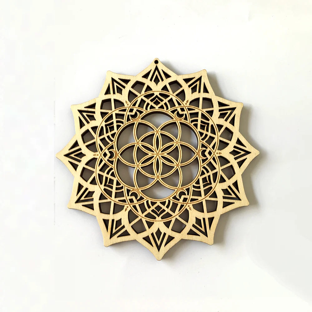 Hot Sale Laser Cutting Wooden Signs Crafts Home Carved Wood Art Flower Craft Decoration