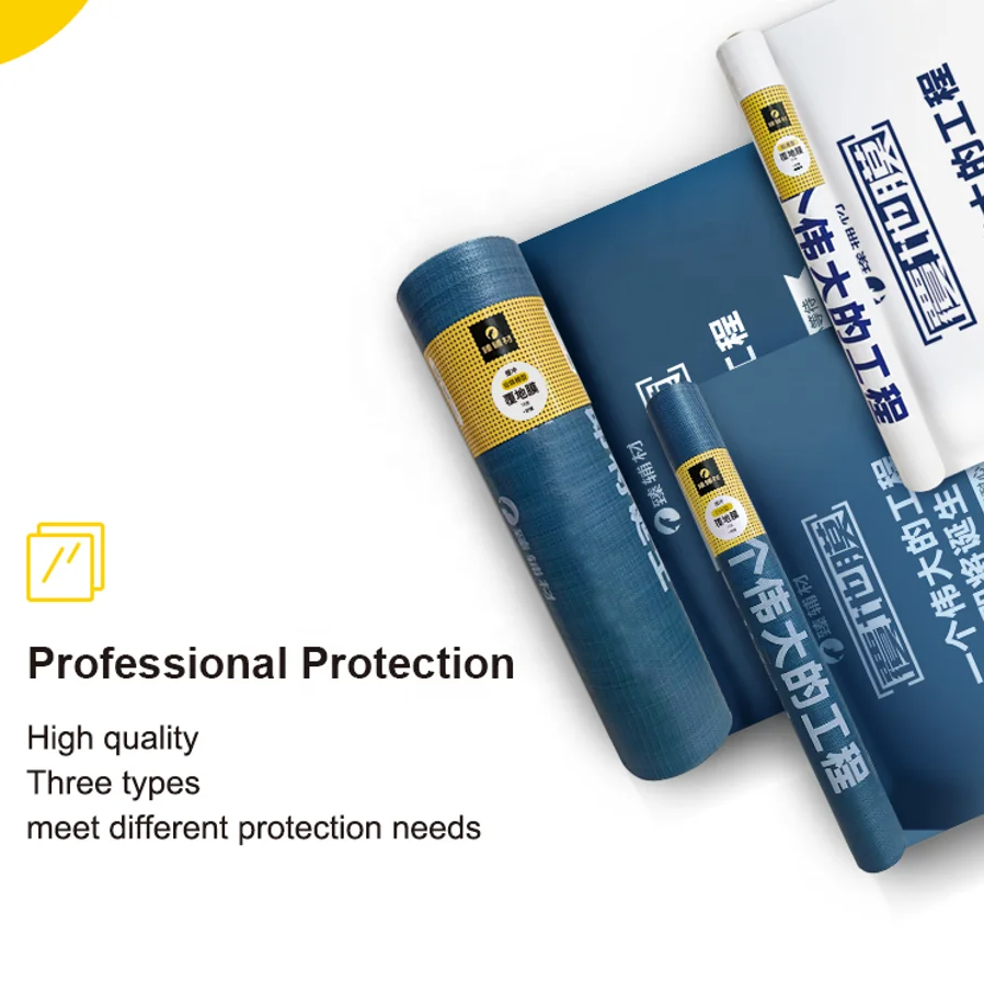 Reinforced dustproof Moisture-proof Woven fabric with OPP film Cloth sheet Protection Film for Floor ground protection