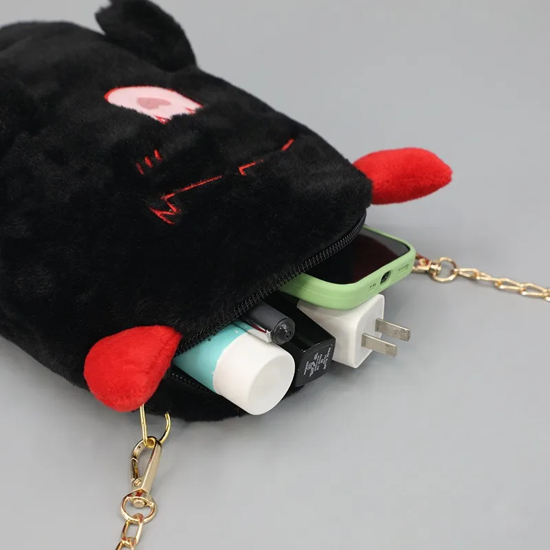 Customized plush backpacks cartoon plush backpack custom design shoulder bag for girl and women ita crossbody bag