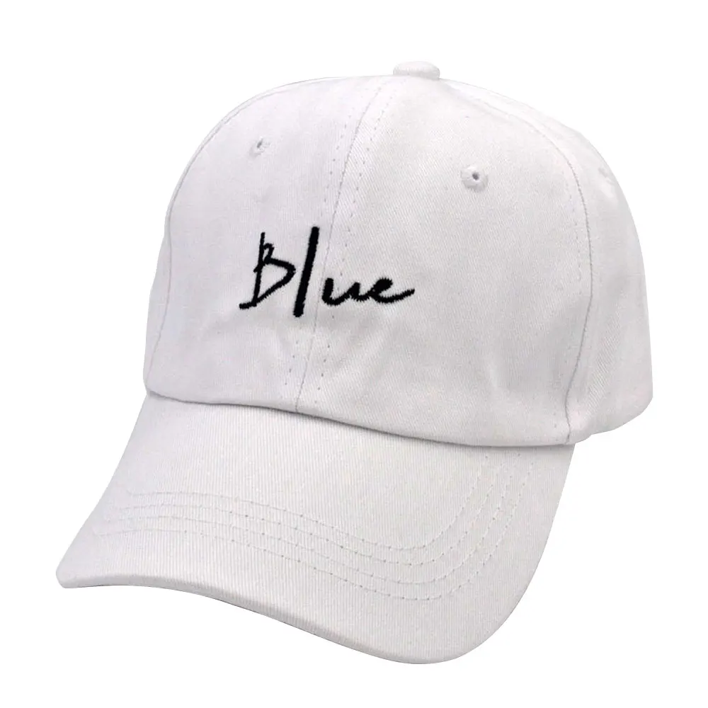 Howell metal buckle text embroidery logo curve brim custom twill cotton black dad hat 6 panel baseball caps manufacturers