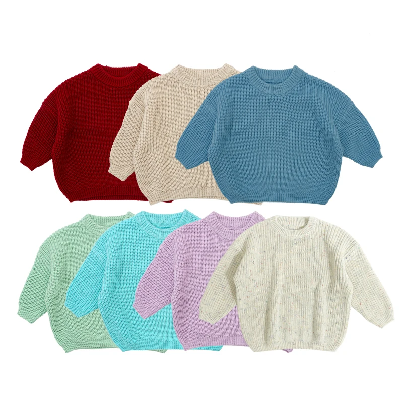 Прямая поставка с фабрики Новое поступление Детский свитер для маленьких девочек именем под заказ из хлопка радужными краями