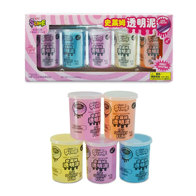 5 видов цветов Набор из Прозрачной хрустальной глины для 4 + детских игрушек «сделай сам»