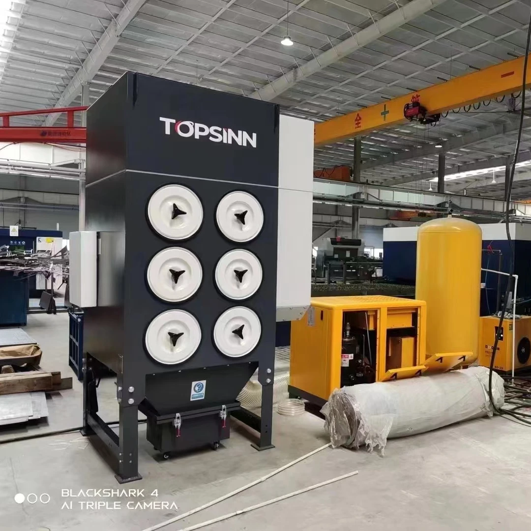 topsinn Factory-Sale HV-USA/Ahlstrom-finland filter ,7.5kw siemens motor Laser Dust Collector