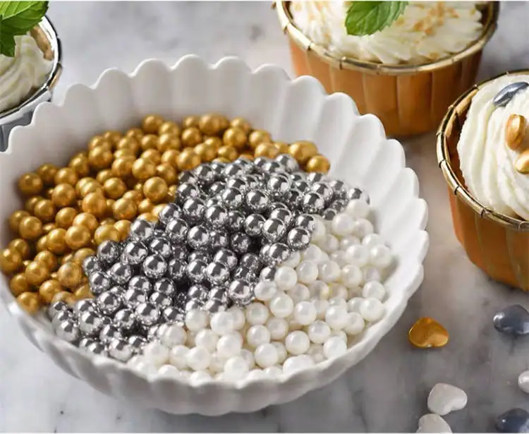 Beigu Edible Sprinkles Pearl Stars Sugar Comestibles Bulk Slices Rainbow Gold Blue Edible Sprinkles Candy For Cake Decoration