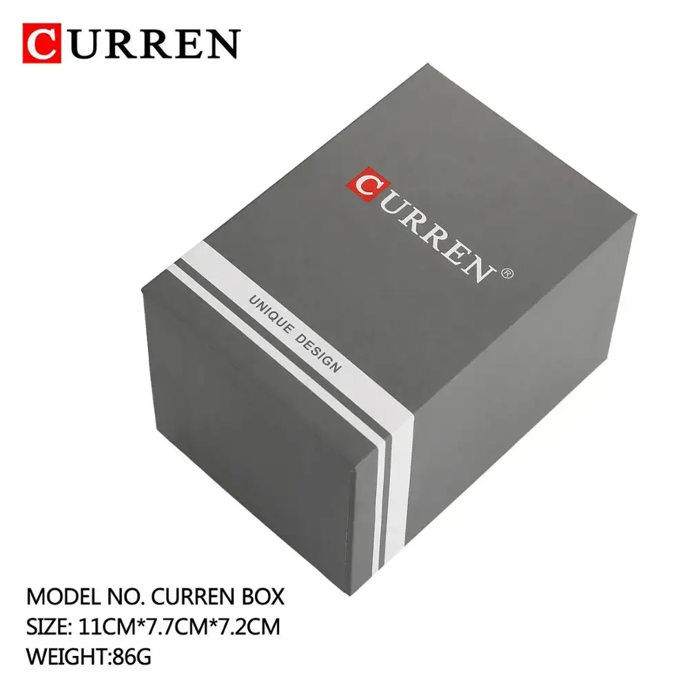 Top Brands CURREN Watch Original Watch Box Paper Packaging Luxury Gift Package Small CURREN Watch Box