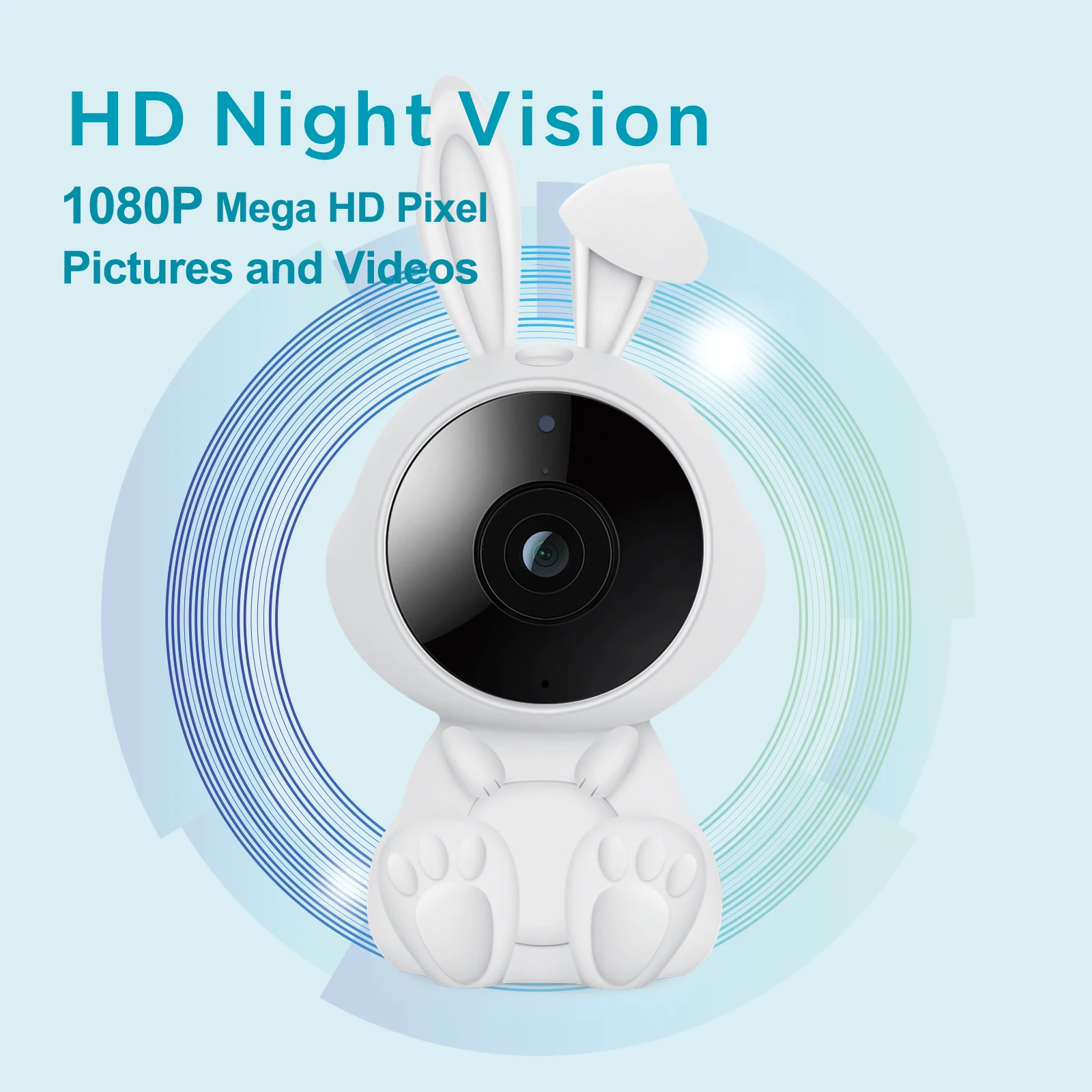 Wireless Mini HD 1080P WiFi CCTV Indoor Home Security Baby Monitor Camera Smile Capture Cry Detection Night Vision
